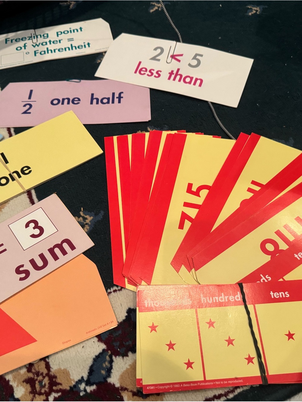Educational Math Flash Cards Set - Multicolor - Picture 4 of 8